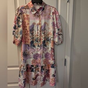 Chic Floral Patchwork Mini Dress